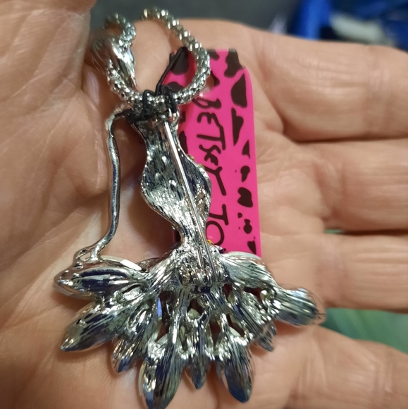 NWT Betsey Johnson Multicolor Crystal Dancer Necklace/Brooch - Picture 5 of 8